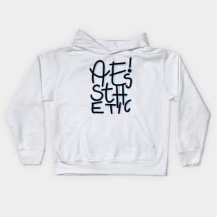 Aesthetics word art Kids Hoodie